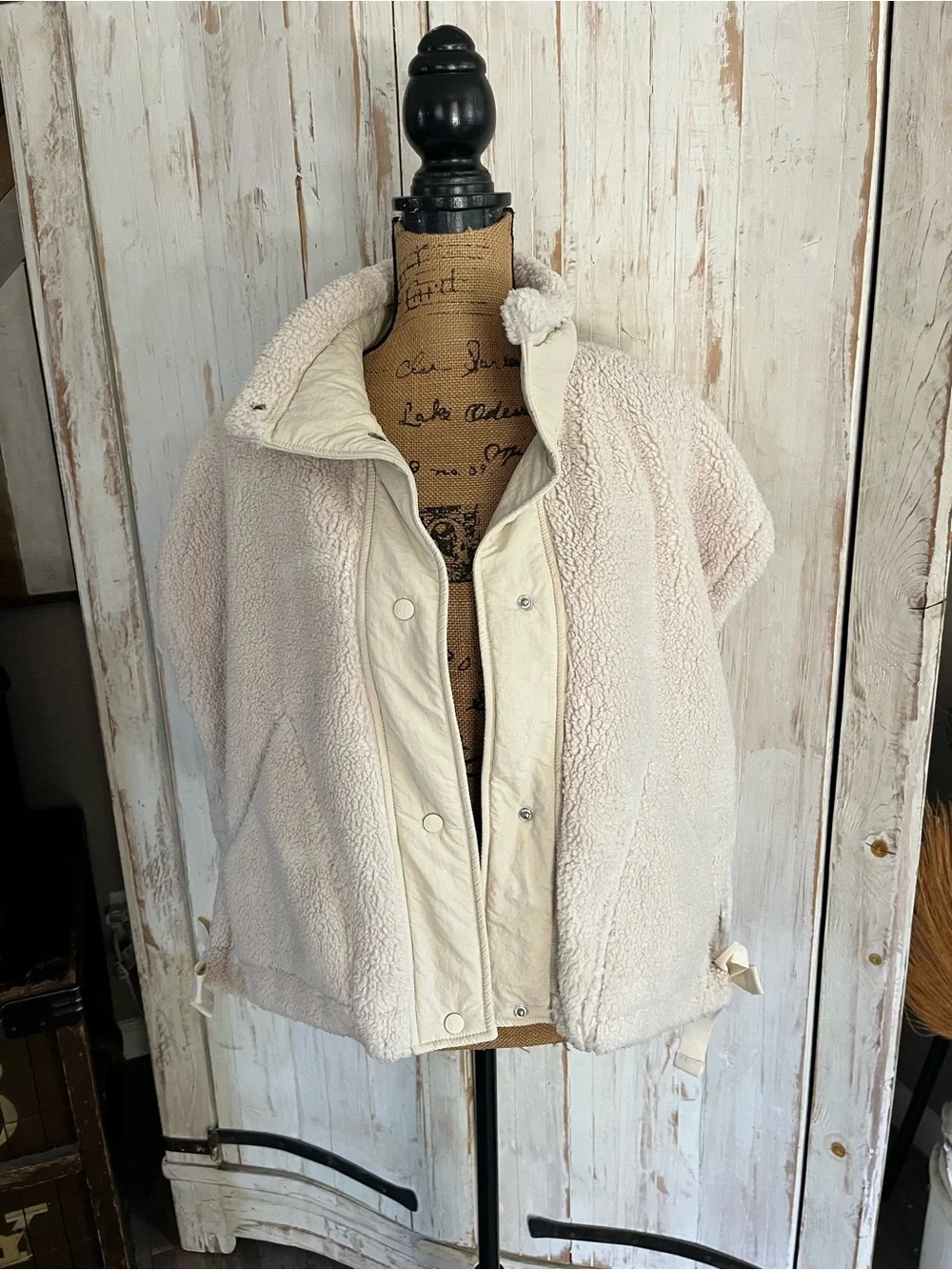 Free People Movement Scout it Out fleece vest in Birch Tree